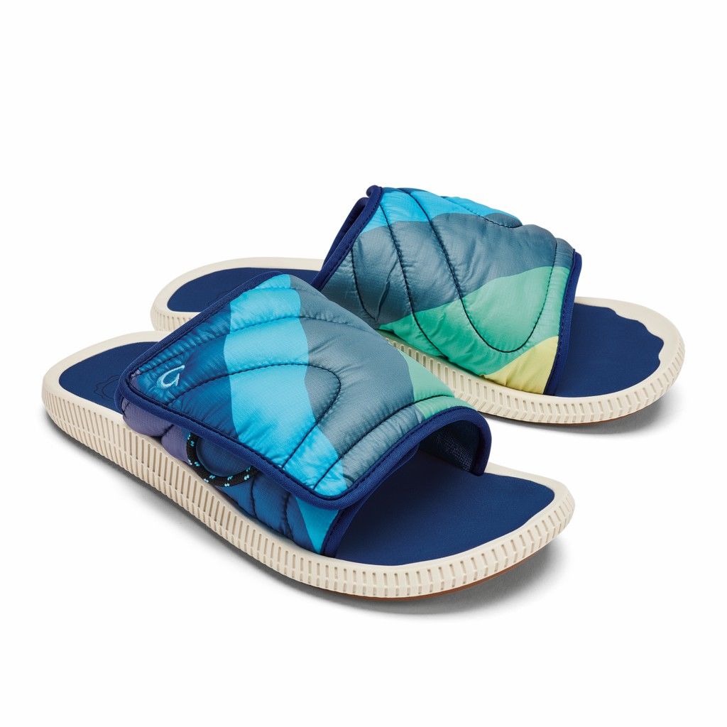 Sandalias Olukai Ulele ‘Olu Mino - Sandalias Hombre Azules 20486-309